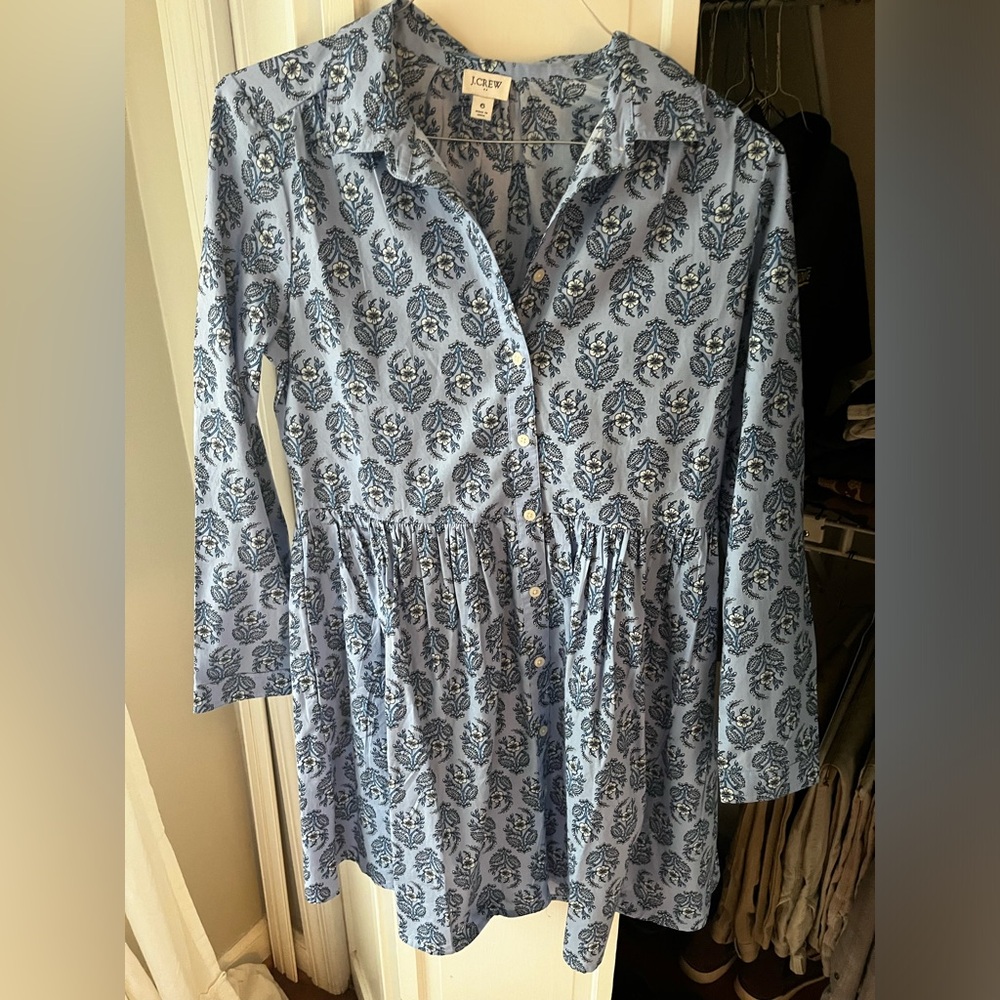 JCrew Collared Mini Shirt Dress